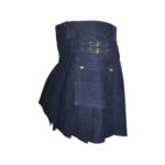 Women’s Blue Denim Utility Kilt with Pockets - Image 2