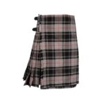 Refined Clan Moffat Tartan Kilt in Grey, Black, and Red Plaid