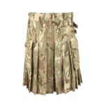 Multicam Tactical Kilt with Cargo Pockets and Reinforced Stitching - Image 3