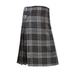 Classic Hamilton Tartan Kilt in Grey and Black Plaid Design - Image 2