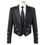 Men's Black Prince Charlie Waistcoat and Jacket Set