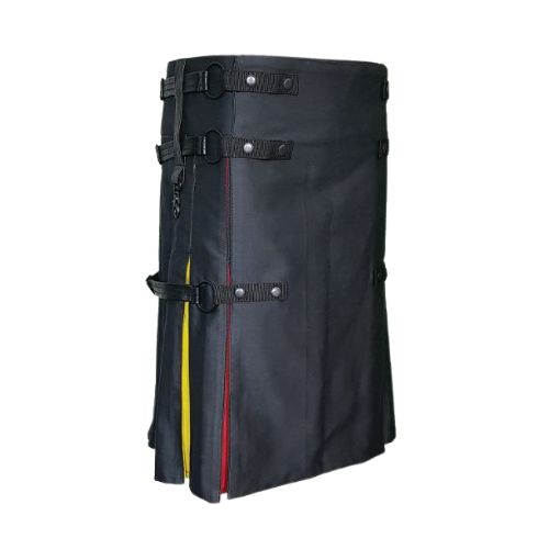 Black-Rainbow-Hybrid-Kilt.jpg Black & Rainbow Hybrid Kilt - Image 1