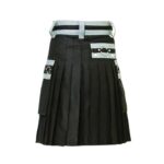 Black Utility Kilt with Stylish Flap Pockets - Image 4