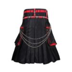 Gothic Black & Macgregor Tartan Hybrid Kilt - Image 2