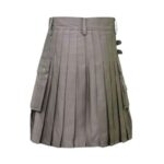 Gothic Grey Belted Utility Kilt - Image 4