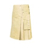 Khaki Utility Kilt with Detachable Pockets - Image 3