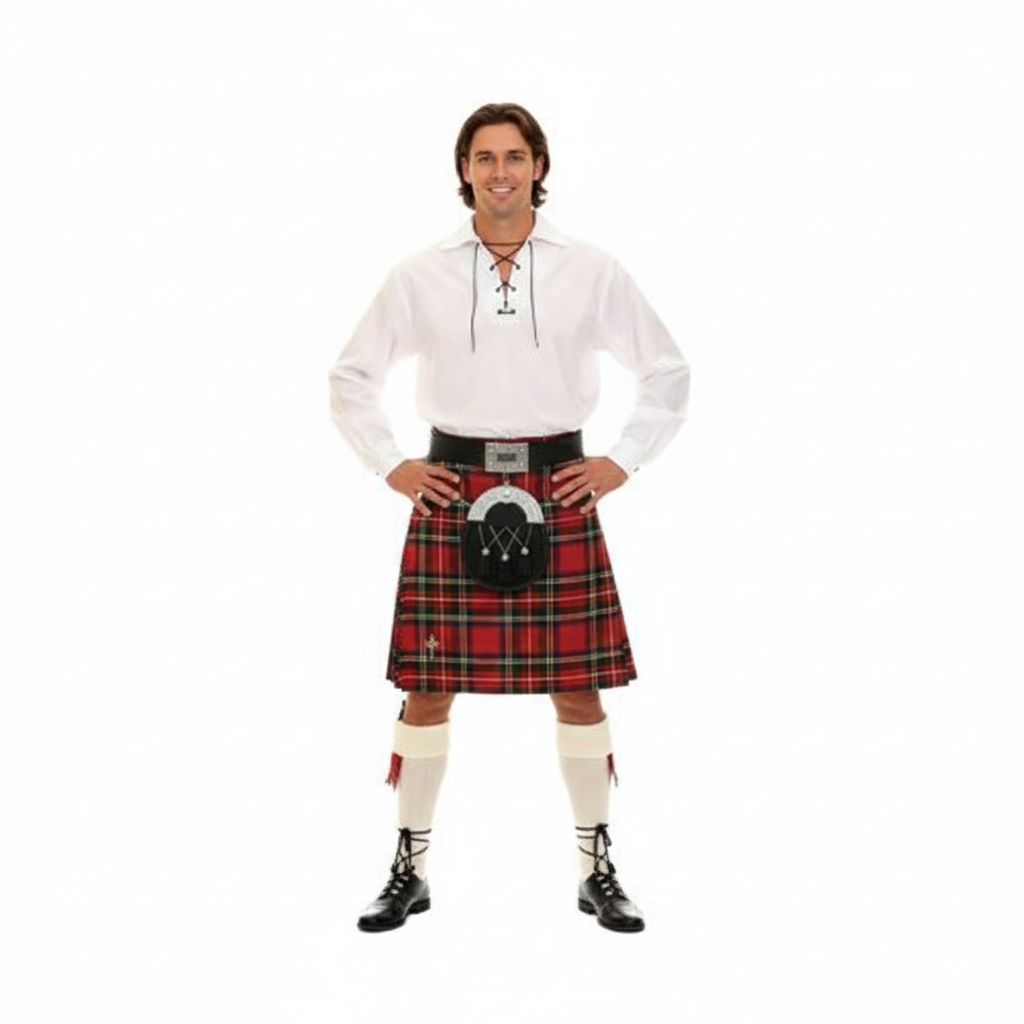 Mens-Casual-Kilt-Outfit.png Mens Casual Kilt Outfit - 7 Piece Package - Image 1