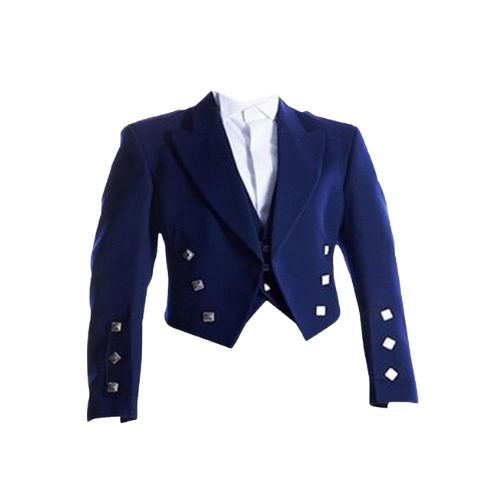 Prince-Charlie-Jacket.jpg Prince Charlie Jacket with 3 Button Navy Blue Waist-Coat - Image 1