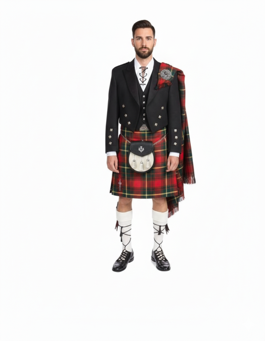 Prince-Charlie-Modern-Hay-Tartan-Kilt-Outfit.png Prince Charlie Hay Tartan Kilt Outfit - Image 1