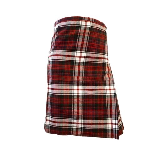 Red-Black-and-White-Scottish-Tartan-Kilt.jpg Red Black and White Scottish Tartan Kilt - Image 1