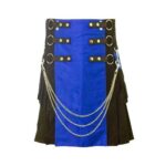 Scottish Black and Blue Gothic Kilt