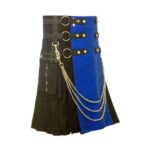 Scottish Black and Blue Gothic Kilt - Image 2