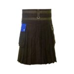 Scottish Black and Blue Gothic Kilt - Image 3