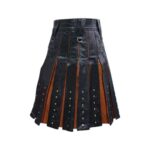Black & Brown Leather Kilts for Men - Image 4