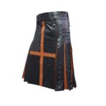 Black & Brown Leather Kilts for Men - Image 3
