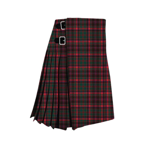 Untitled-design-74.jpg Classic Buchan Tartan Kilt in Green and Red Plaid with Traditional Pleats - Image 1