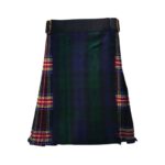 Classic Black Watch and Black Stewart Tartan Kilt with Dual Plaid Design