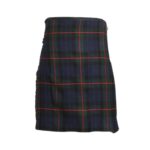 Classic Gunn Tartan Kilt in Dark Green and Navy Plaid with Red Lines