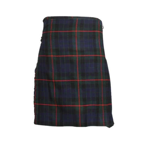 Untitled-design-82.jpg Classic Gunn Tartan Kilt in Dark Green and Navy Plaid with Red Lines - Image 1