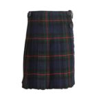 Classic Gunn Tartan Kilt in Dark Green and Navy Plaid with Red Lines - Image 2
