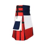 French Flag Tricolor Kilt with Cargo Pockets - Image 2