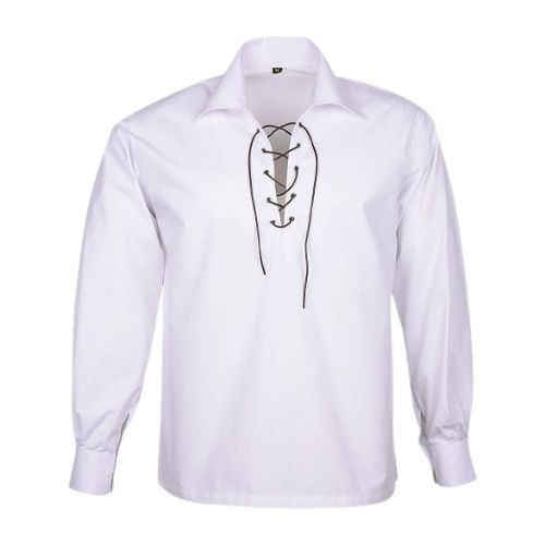 White-Jacobite-Ghillie-Shirt-Mens-2.jpg White Jacobite Ghillie Shirt Men's - Image 1