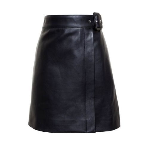 Womens-Black-Leather-Kilt.jpg Women’s Black Leather Kilt - Image 1