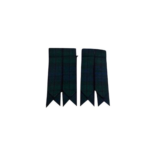 black_watch_kilt_flashes.jpg Black Watch Tartan Kilt Socks Flashes - Image 1