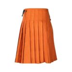 Saffron Kilt - Plain Design with Leather Straps - Image 3