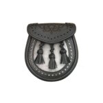 Laser Etched Leather Seal Skin Semi Dress Sporran